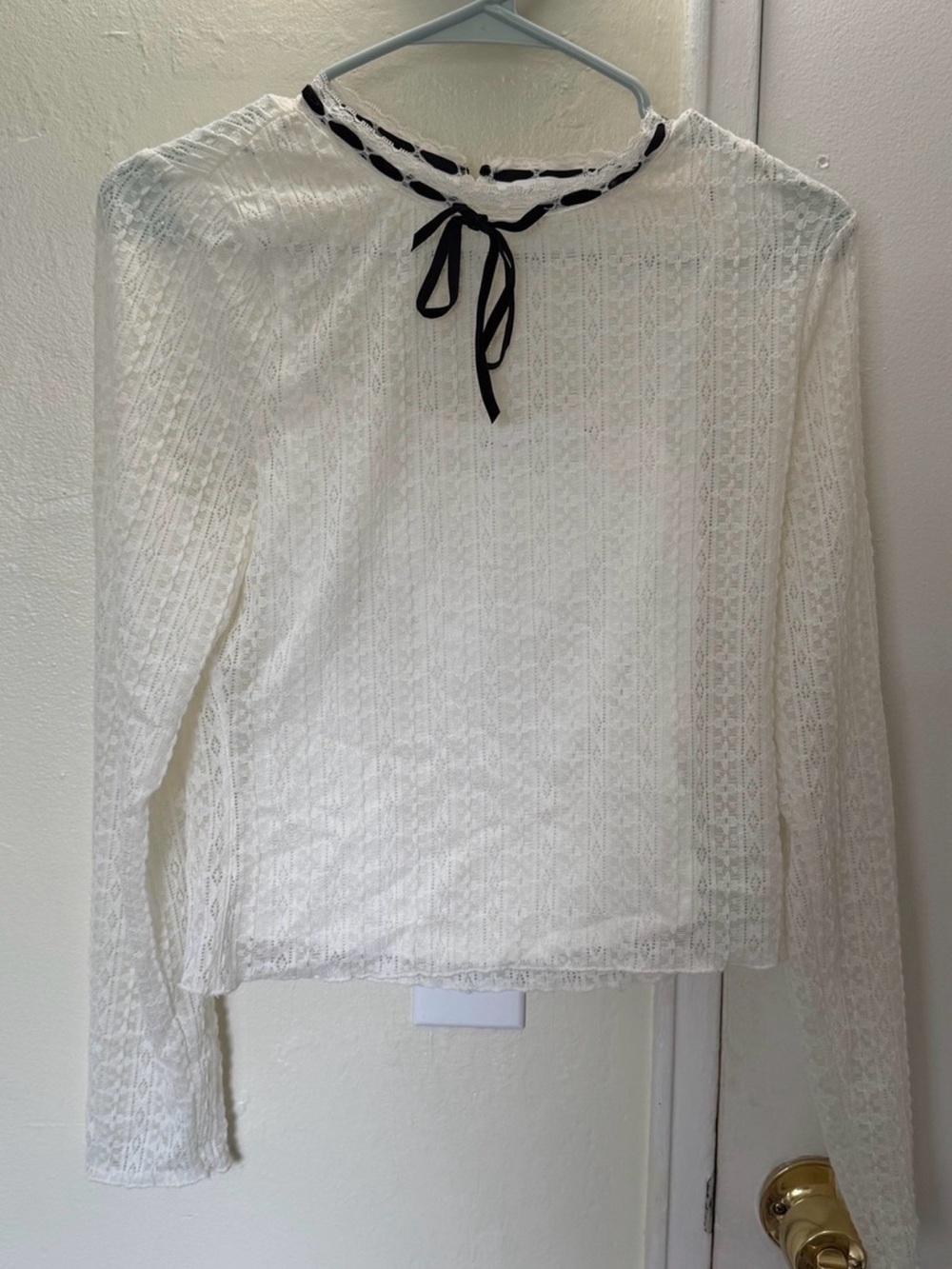 All In Favor Tie-Neck Long Sleeve Top